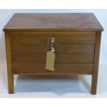 A small 20th century teak chest of drawers, H.46 W.60 D.43cm