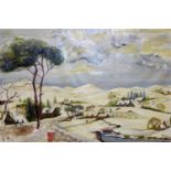 A 20th century oil on canvas, winter scene, signed Haydar, 60 x 90cm