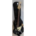 A Jack & Danny Brothers bass guitar with case