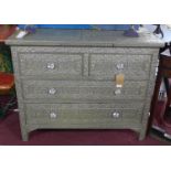 A Graham & Green Rajasthan style chest of drawers, H.87 W.107 D.50cm