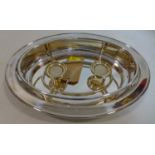 A large Zanetto silver-plated dish warmer, 7 x 40cm