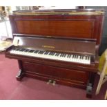 An early 20th century Bechstein upright piano, retailed by Harrods, H.127 W.140 D.60cm