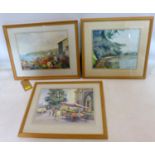 Three 20th century watercolour signed Geoff Dearden