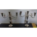 A pair of Reed & Barton sterling silver candelabras, H.26cm