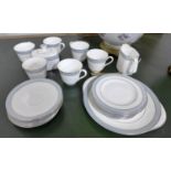 A Royal Doulton part dinner service with 'Etude' design