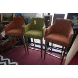 A set of three Andy Thornton high stools