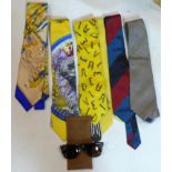 A collection of six Gianni Versace ties, together with a pair of Gianni Versace Metrics