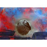 Dennis Bowen (Contemporary), oil and mixed media on paper entitled 'Planetscape-Aphrodite Series' 17