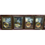Four framed Elvis Presley records, from the 24 carat gold plated Graceland Collection, to include '