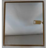 A mid 20th century stud bound mirror, 68 x 74cm