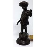 A late 19th/early 20th century bronze study of a cherub, H.25cm