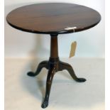 A Victorian mahogany tilt top table, H.68cm