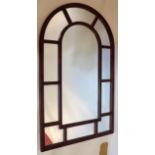 An arch framed mirror, 75 x 46cm