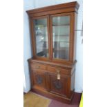 A late 19th century mahogany bookcase, H.222 W.123 D.45cm