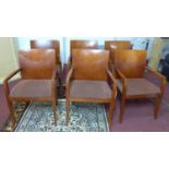 A set of six Bernhardt design dining chairs