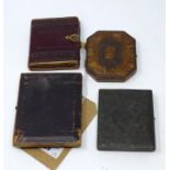 Four Victorian daguerreotypes in leather cases
