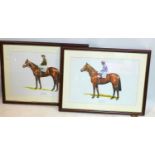 After G. Keane, two horse racing prints, 'Mill Reef (Jockey: Geoff Lewis)' and 'Brigardier Gerard (