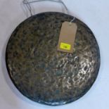 An antique circular bronze gong Dia: 36cm
