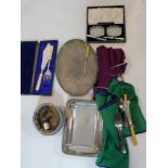 WITHDRAWN - A large collection of silver plated ware, to include a Mappin & Webb tray,