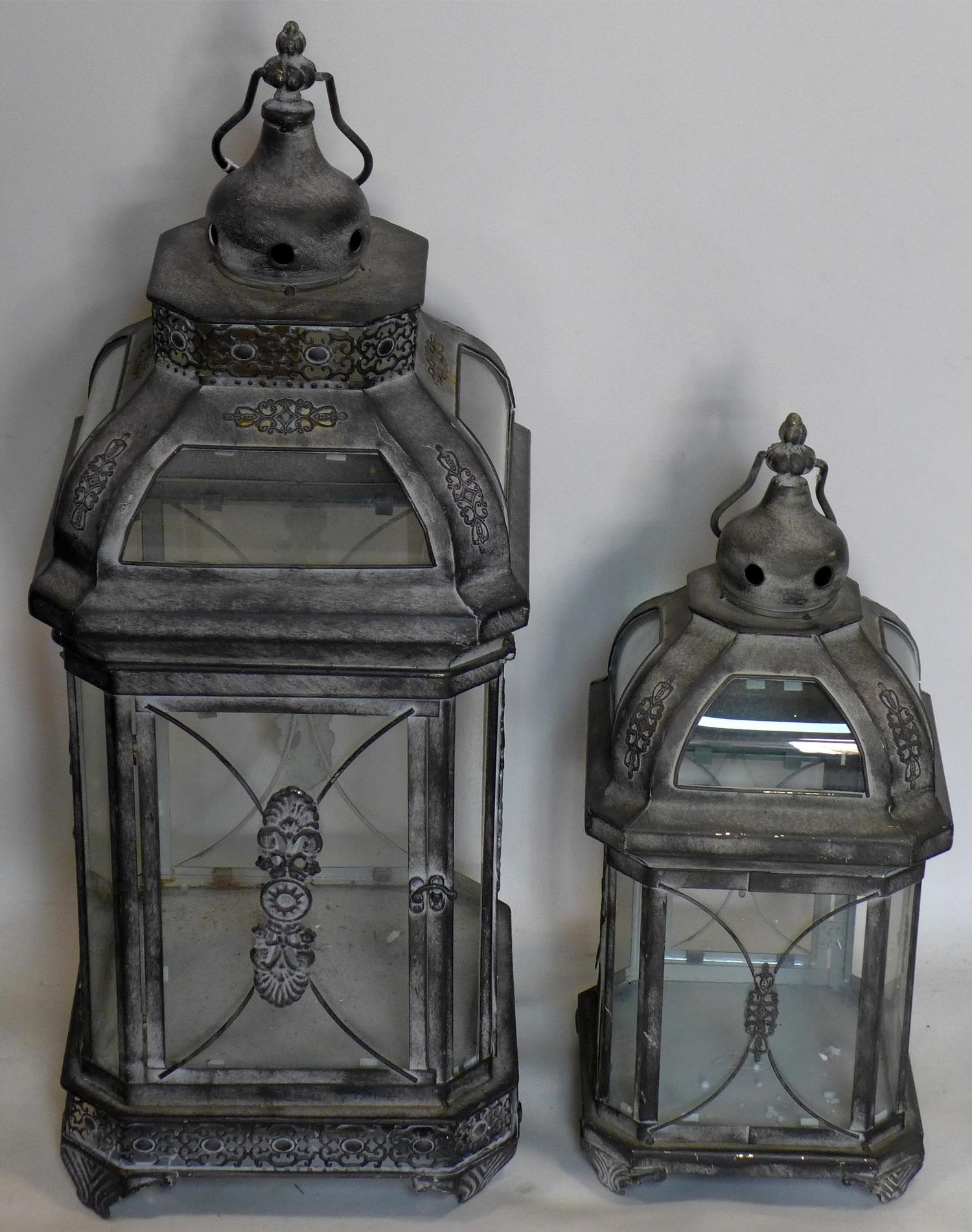 A pair of storm lanterns