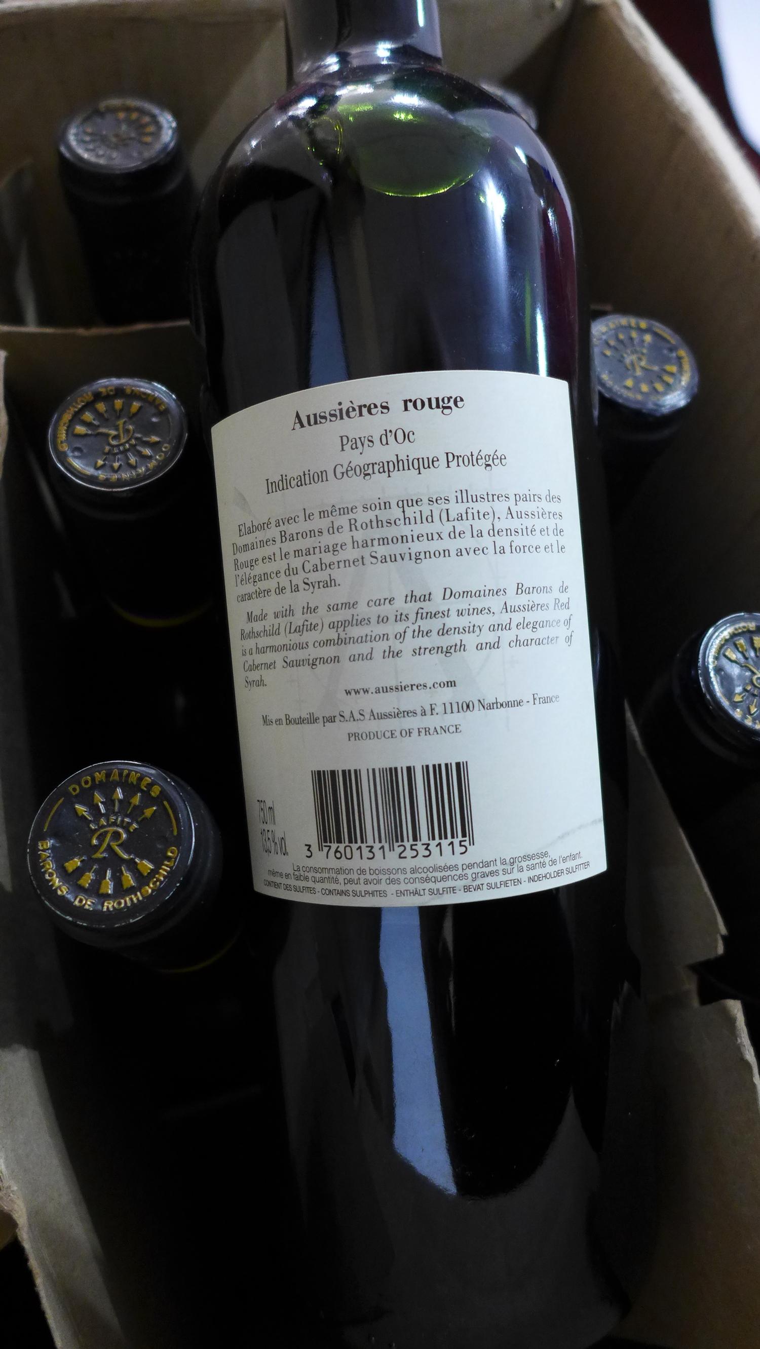 Domaines Barons de Rothschild 'Aussieres' Rouge, 2011, IGP Pays d'Oc, Cabinet Sauvignon-Syrah, 12 - Image 3 of 3