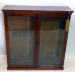 A small Victorian mahogany bookcase with adjustable shelves, H.71 W.68 D.20cm