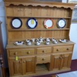 A 20th century pine welsh dresser, H.193 W.180 D.45cm