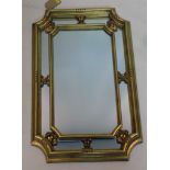 A gilt wood mirror, 95 x 70cm