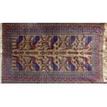 A 20th century Persian zoomorphic rug, 192 x 111cm