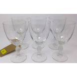 A set of six Spiegelau crystal wine glasses