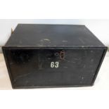 A large document tin, with internal dividers, H.36 W.59 D.40cm