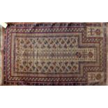 An antique Persian prayer rug, 155 x 90cm