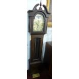A 20th century West German grandfather clock, H.202cm