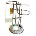 An Art Deco chrome stick stand, H.65cm