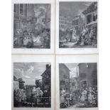 William Hogarth (1697-1764), 'Four Times of Day', a set of four plates from 'The works of William