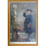 A lithograph titled 'Saluting the Admiral', lithograph presented with Pears' Annual 1905, the