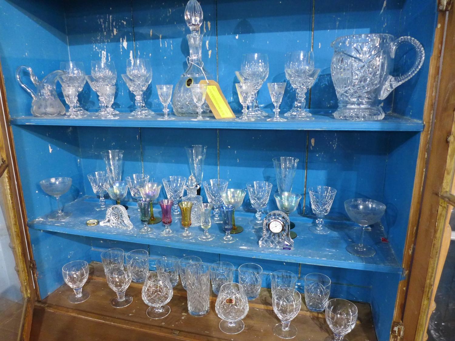 A large collection of 20th century crystal, to include Doulton, Edinburgh, Webb & Corbett and Stuart