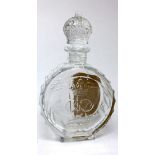 A Webb Corbett crystal decanter for the coronation of George IV, H.25cm