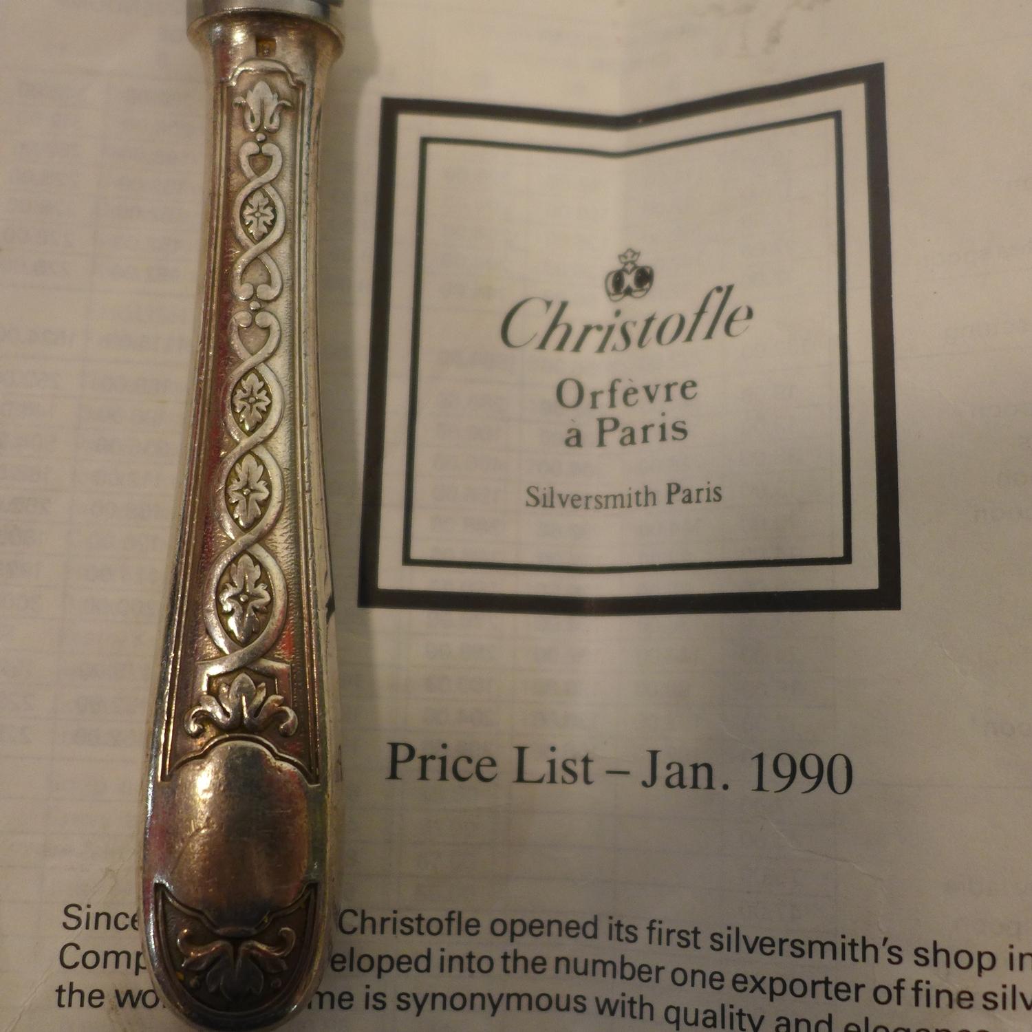 A collection of Christofle silver plated flatware, to include knives, forks, serving spoons etc., - Image 7 of 8