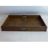An early 20th century butlers tray (no stand), W.70 D.45cm
