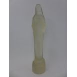 A glass figure of the Mother and Child, monogrammed to reverse, H.37cm
