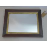 A Regency rosewood mirror, with gilt slip, 56 x 45cm