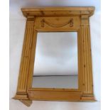 An Adam's style pine mirror, 88 x 75cm