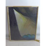 20th century school, Storm in a dramatic landscape scene, oil on paper, unsigned, framed and glazed,
