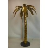 A Maison Jansen style gilt metal palm tree