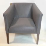 A contemporary armchair