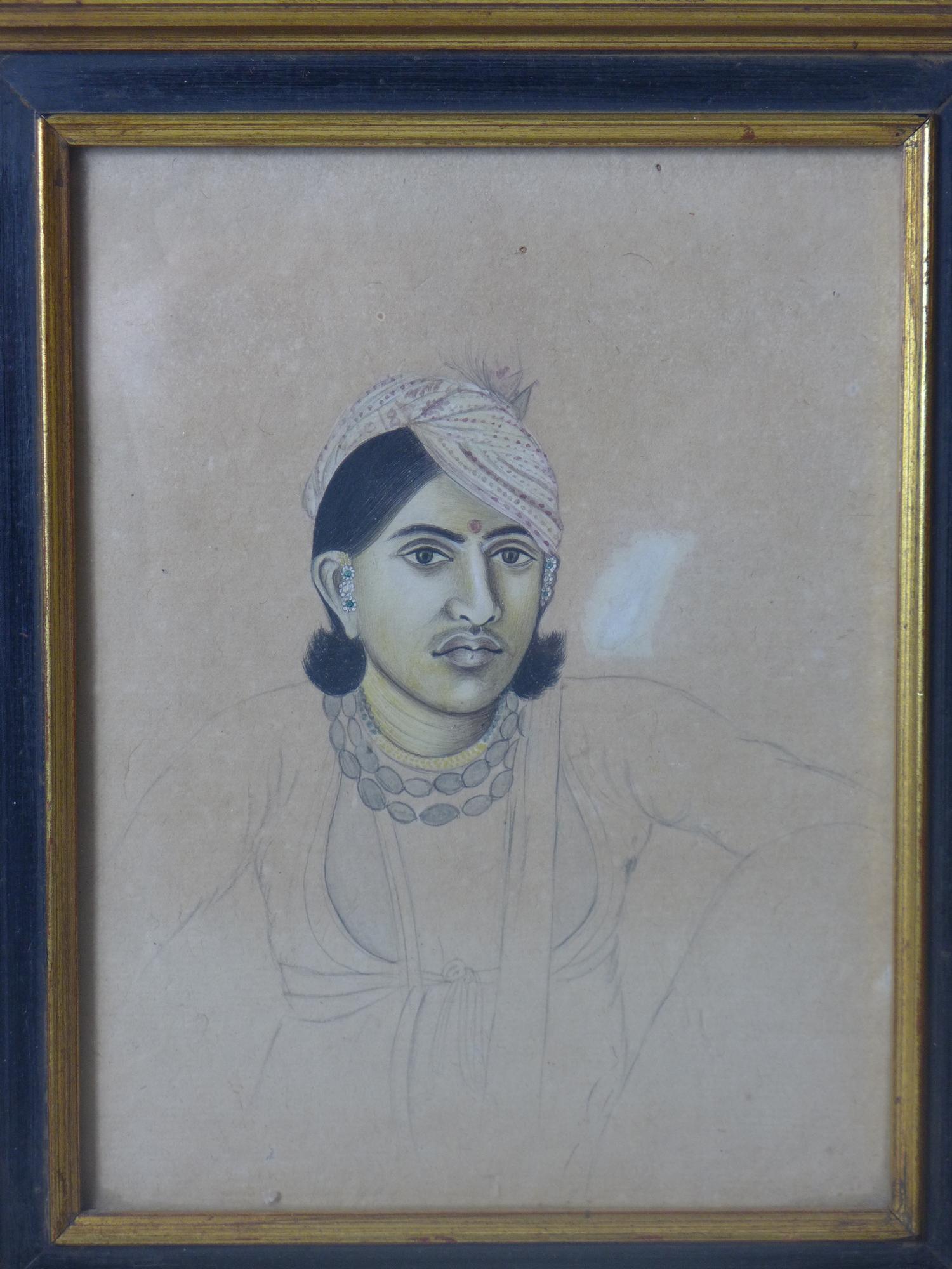 19th century Indian Jaipur school, 'Kanwar Narain Singh of Kanota', c.1850, portrait, watercolour