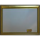 A 20th century gilt wall mirror, with bevelled glass plate