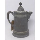 A 19th century Derby silver quadruple plated jug, H.33cm