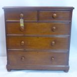 A Victorian mahogany chest of drawers, H.111 W.108 D.50cm